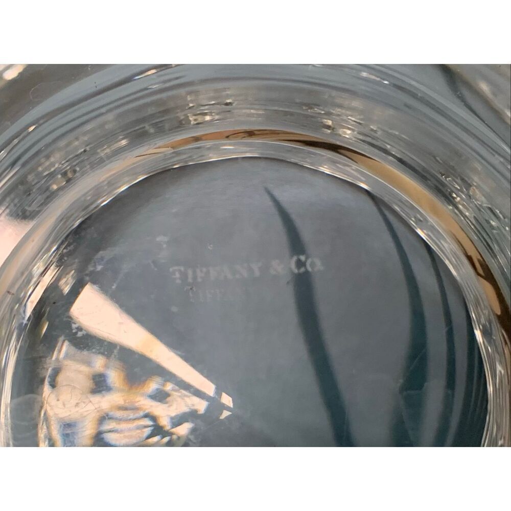 Tiffany & Co 5" Crystal Glass Bowl Stars & Stripes Embossed - Picture 6 of 6
